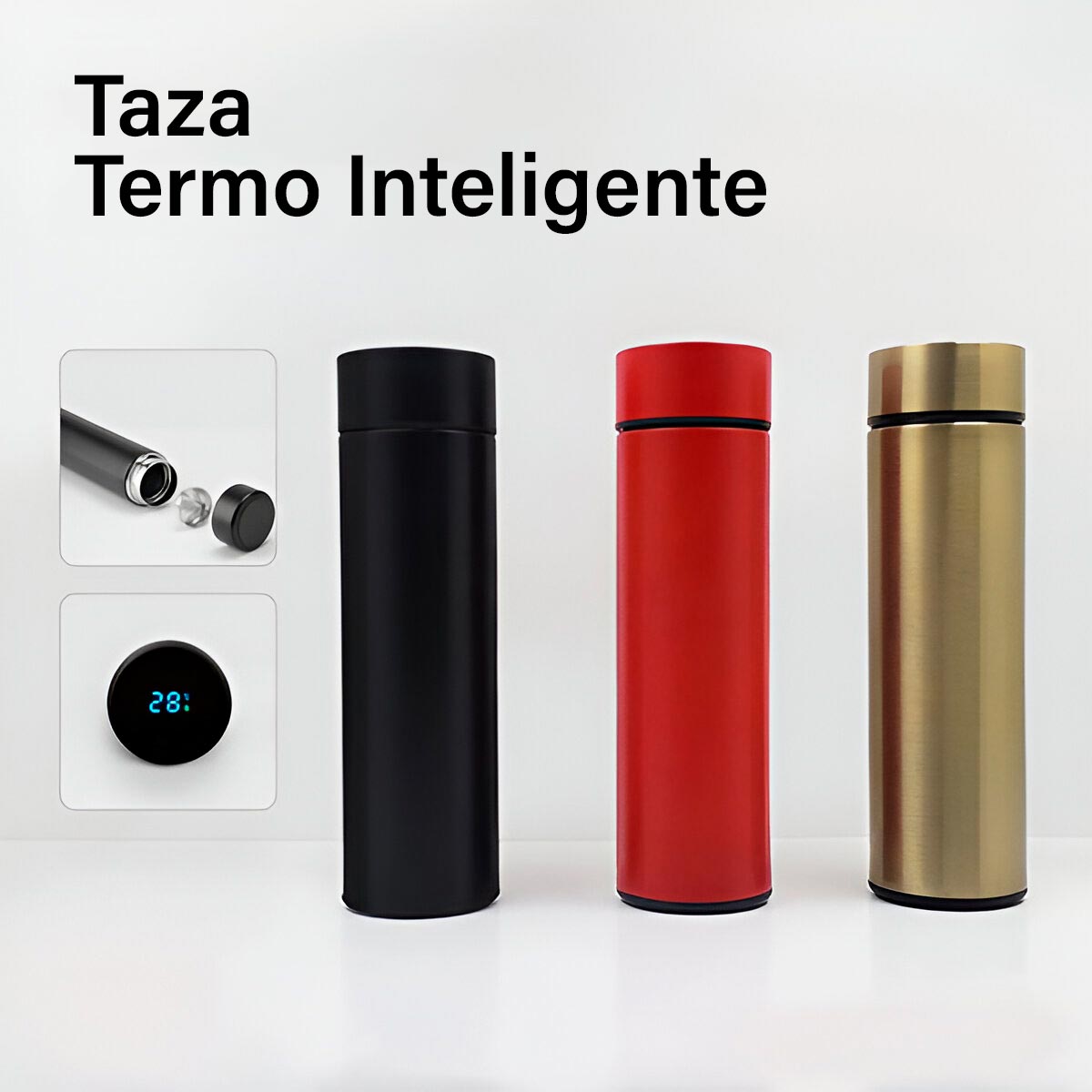 Termo con Indicador de Temperatura LED